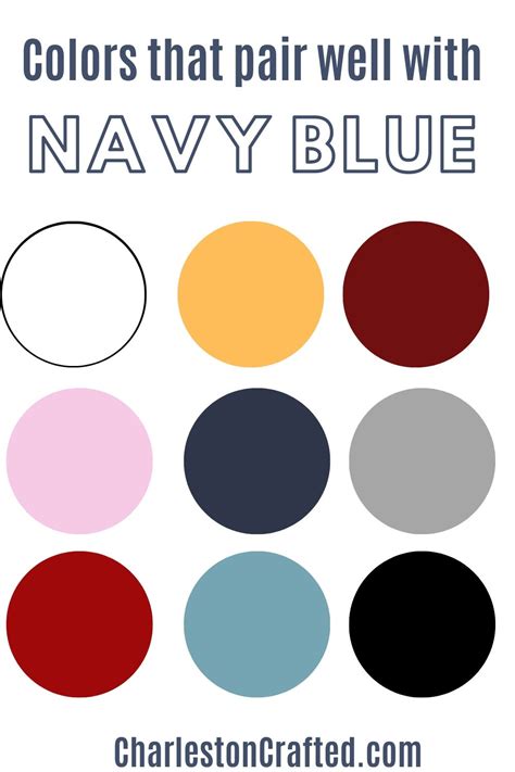 color that compliments navy blue.